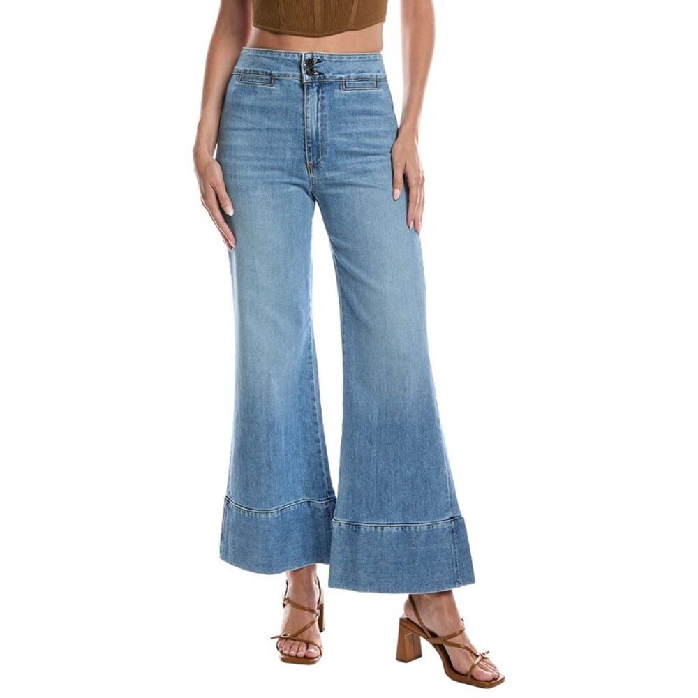 Askk Ny Womens  Brighton Crop Jean, Blue